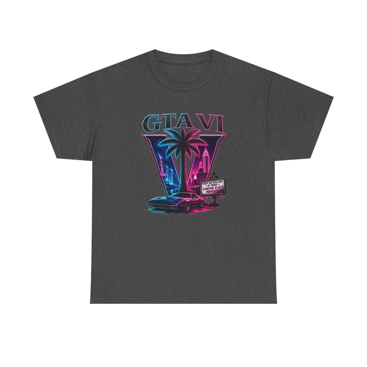 GTA VI "GTA VI" Unisex Tee - alternate angle 3, merchandise