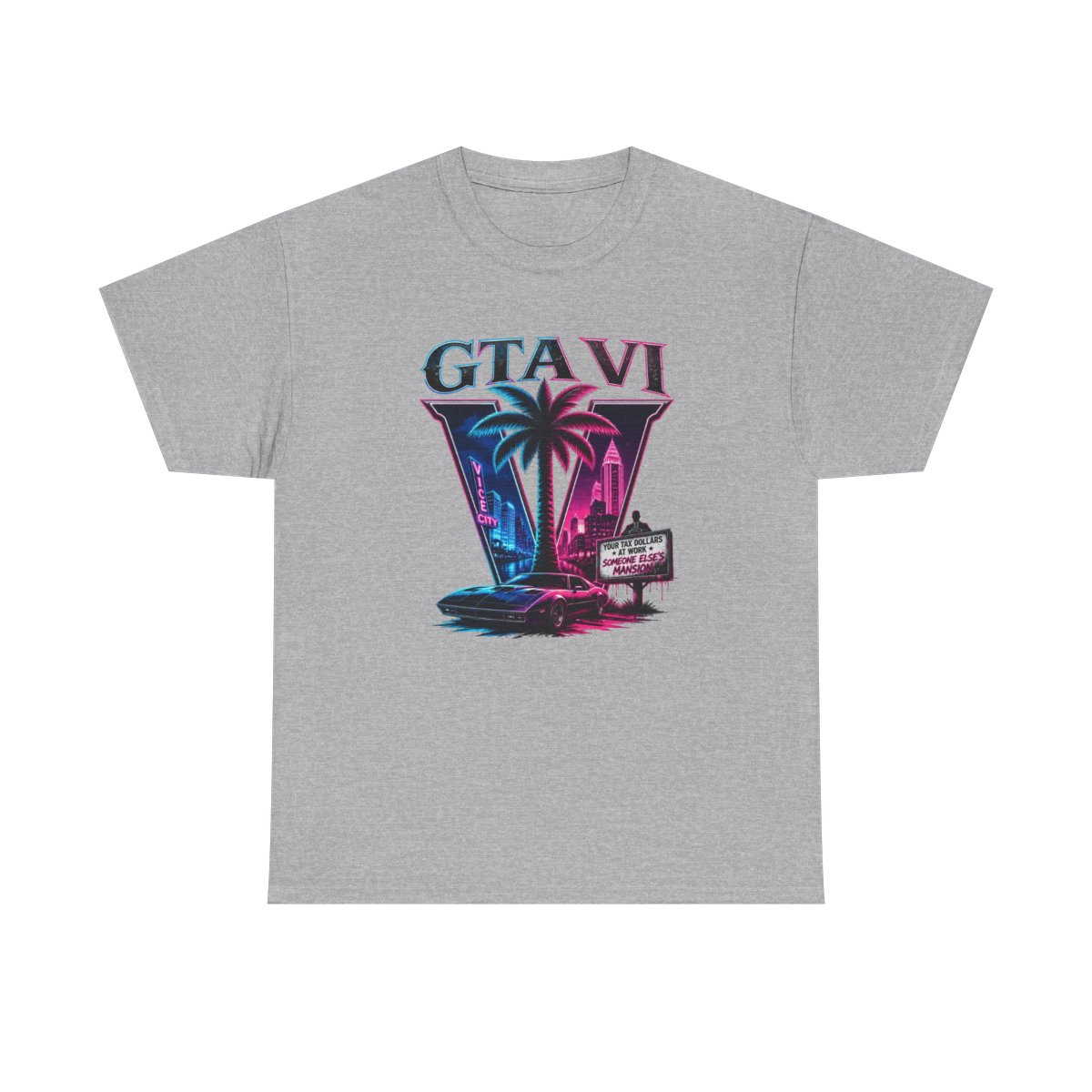 GTA VI "GTA VI" Unisex Tee - alternate angle 2, merchandise