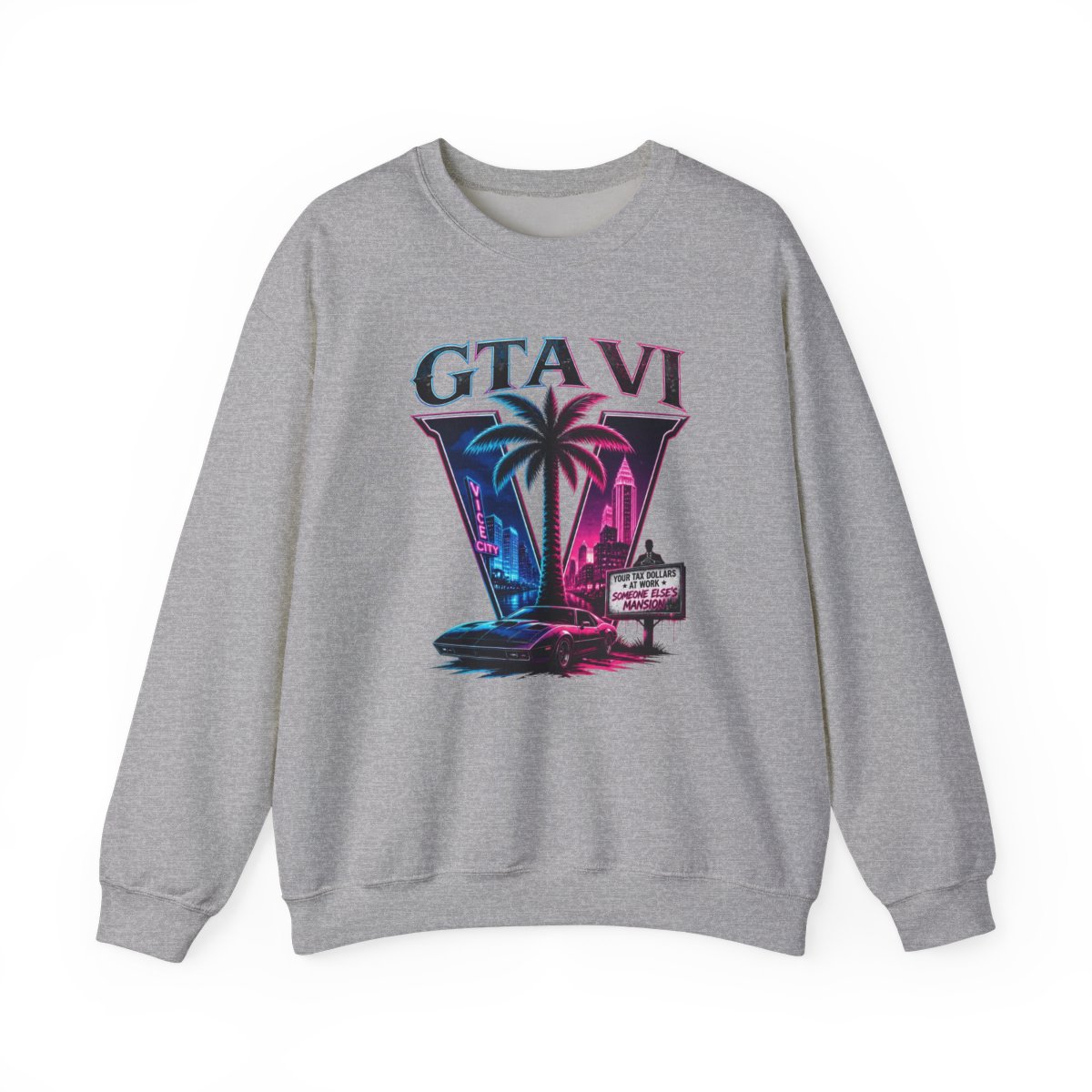 GTA VI "GTA VI" Crewneck - alternate angle 2, merchandise