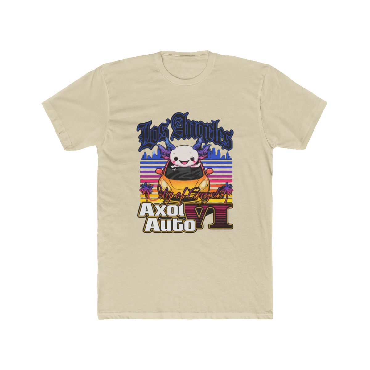 Axol Auto VI T Shirt, Los Angeles Parody Tee, Funny Axolotl Graphic | GTA VI - alternate angle 4, merchandise