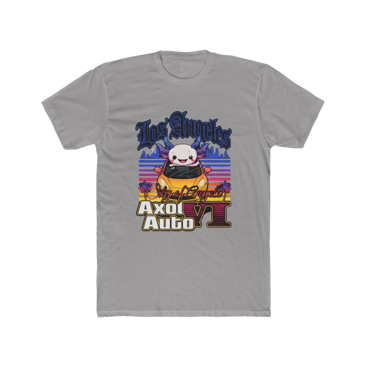 Axol Auto VI T Shirt, Los Angeles Parody Tee, Funny Axolotl Graphic | GTA VI - alternate angle 2, merchandise