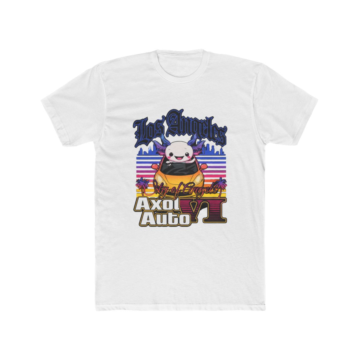 Axol Auto VI T Shirt, Los Angeles Parody Tee, Funny Axolotl Graphic | GTA VI